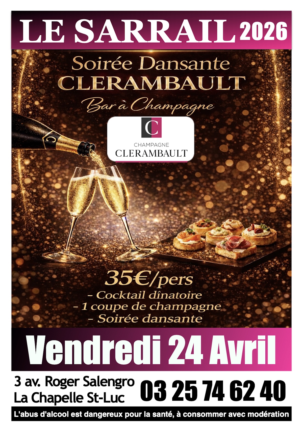Soirée Dansante spéciale "Champagne Clérambault"