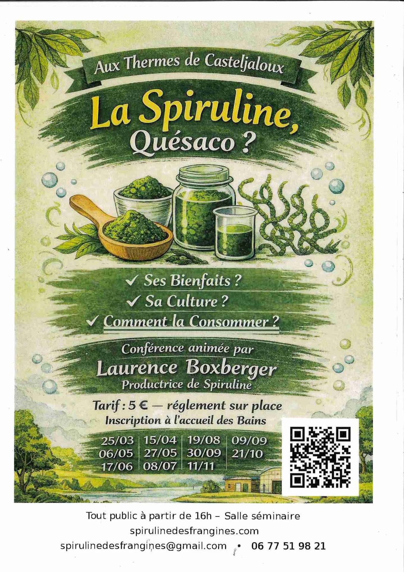 Conférence sur la spiruline