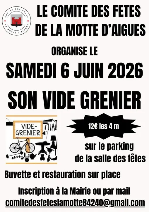Vide grenier  à La Motte d' Aigues