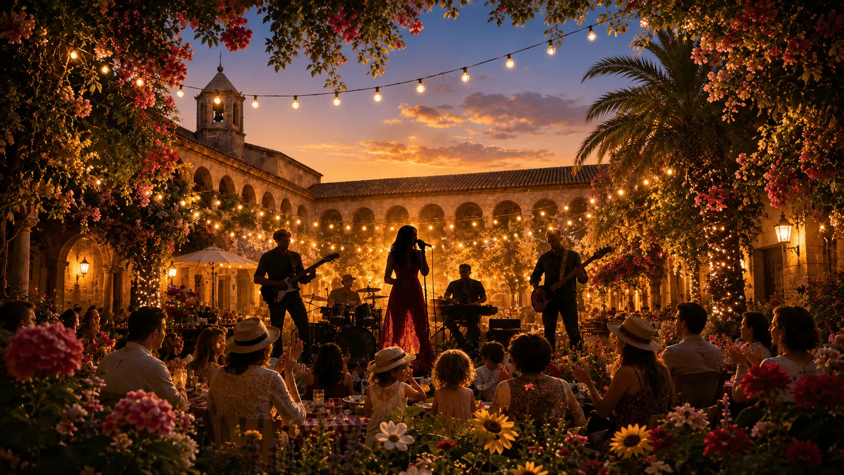 Fête de la musique: brasero et concert dans le patio du Cloître !