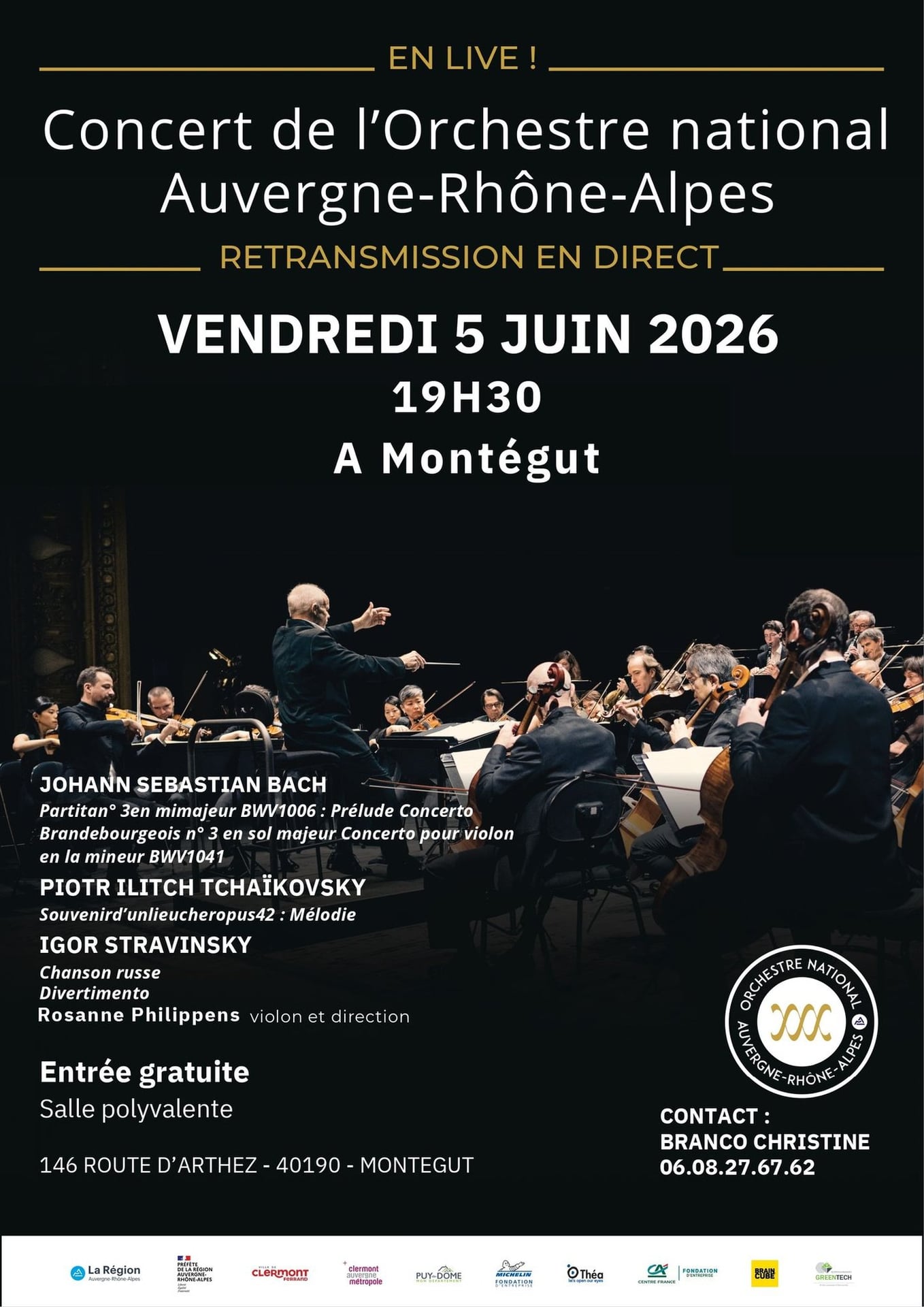 Retransmission concert : Orchestre National Auvergne Rhône Alpes