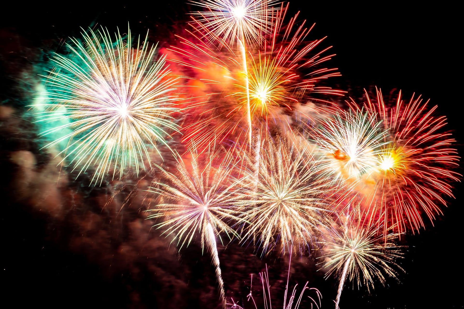Feu d'artifice et animations