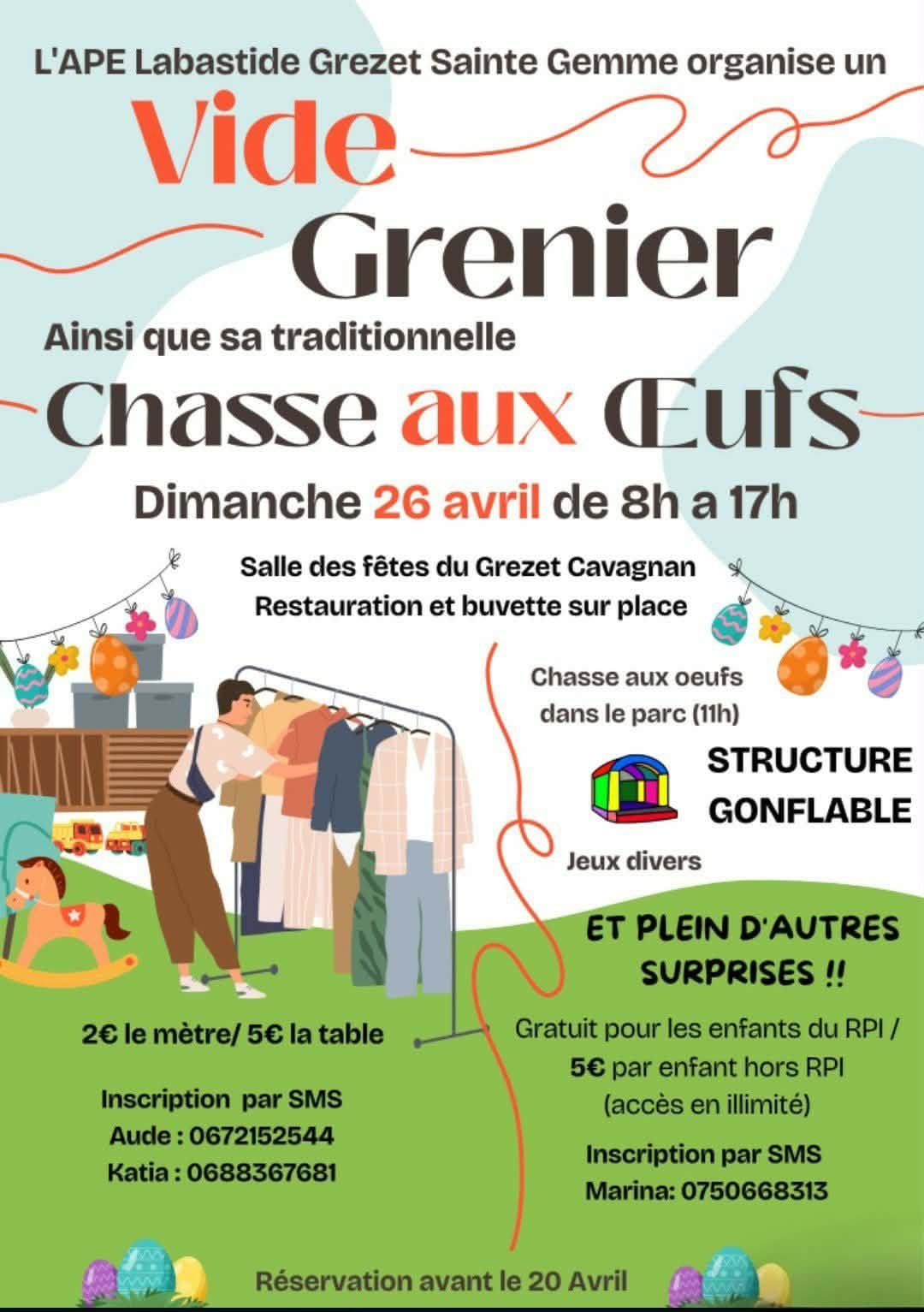Vide grenier et chasse aux œufs