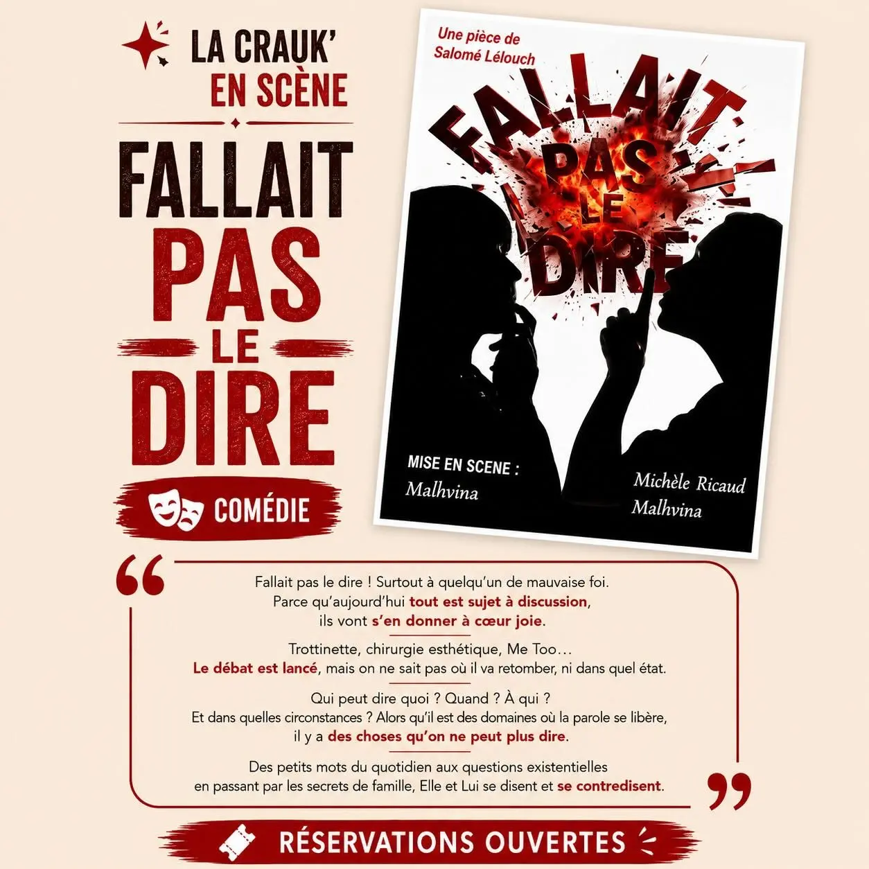 Festival théâtre dans les vignes : Fallait pas le dire
