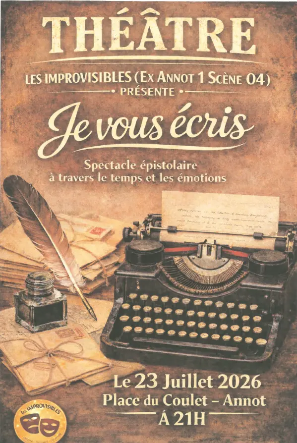 Théâtre - Je vous écris