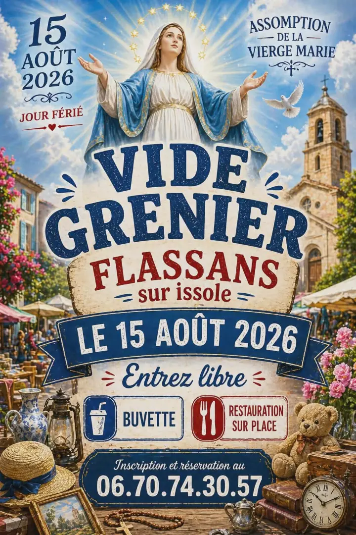 Vide grenier du 15 août à Flassans