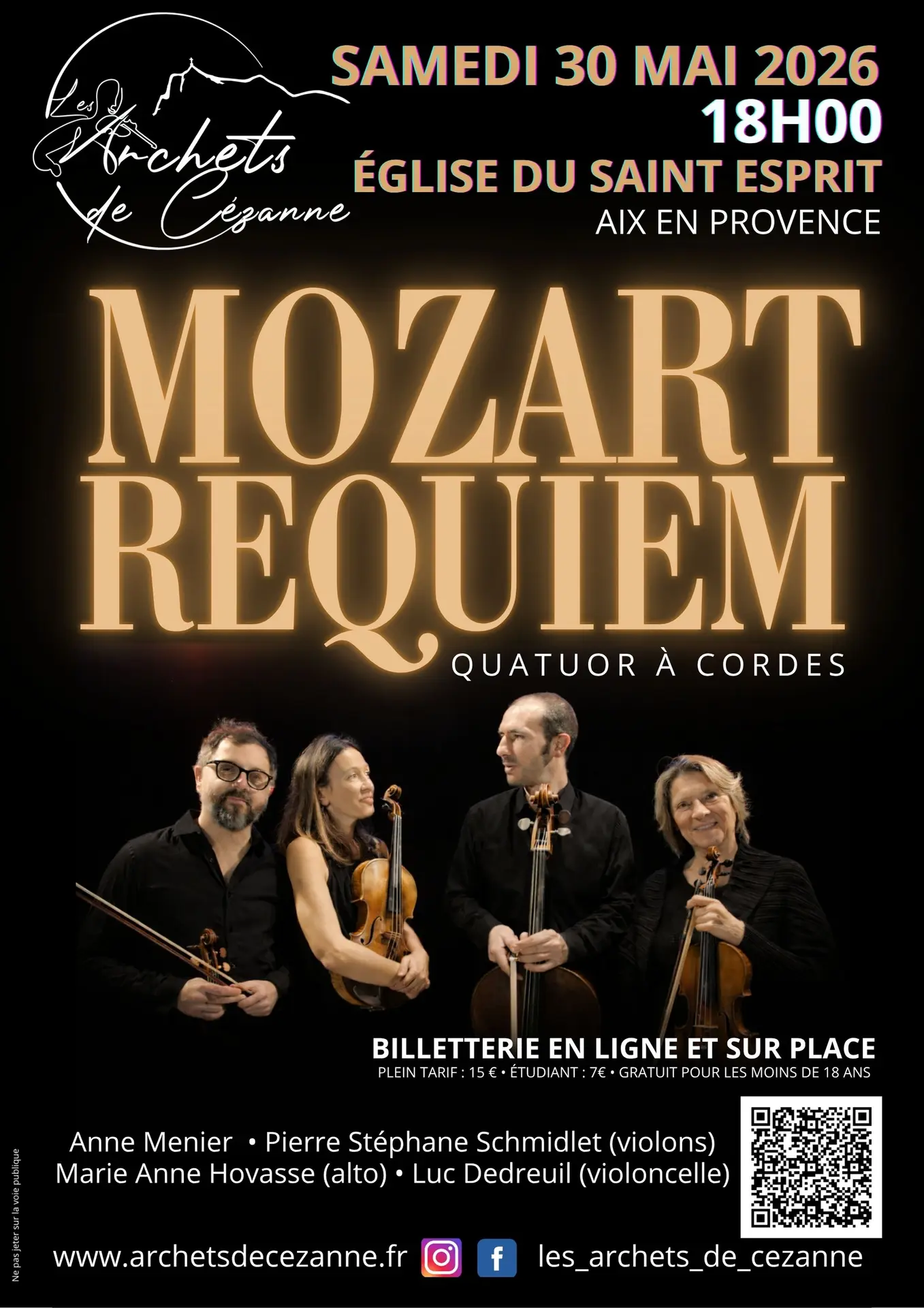 Concert : Les archets de Cezanne - Requiem de Mozart