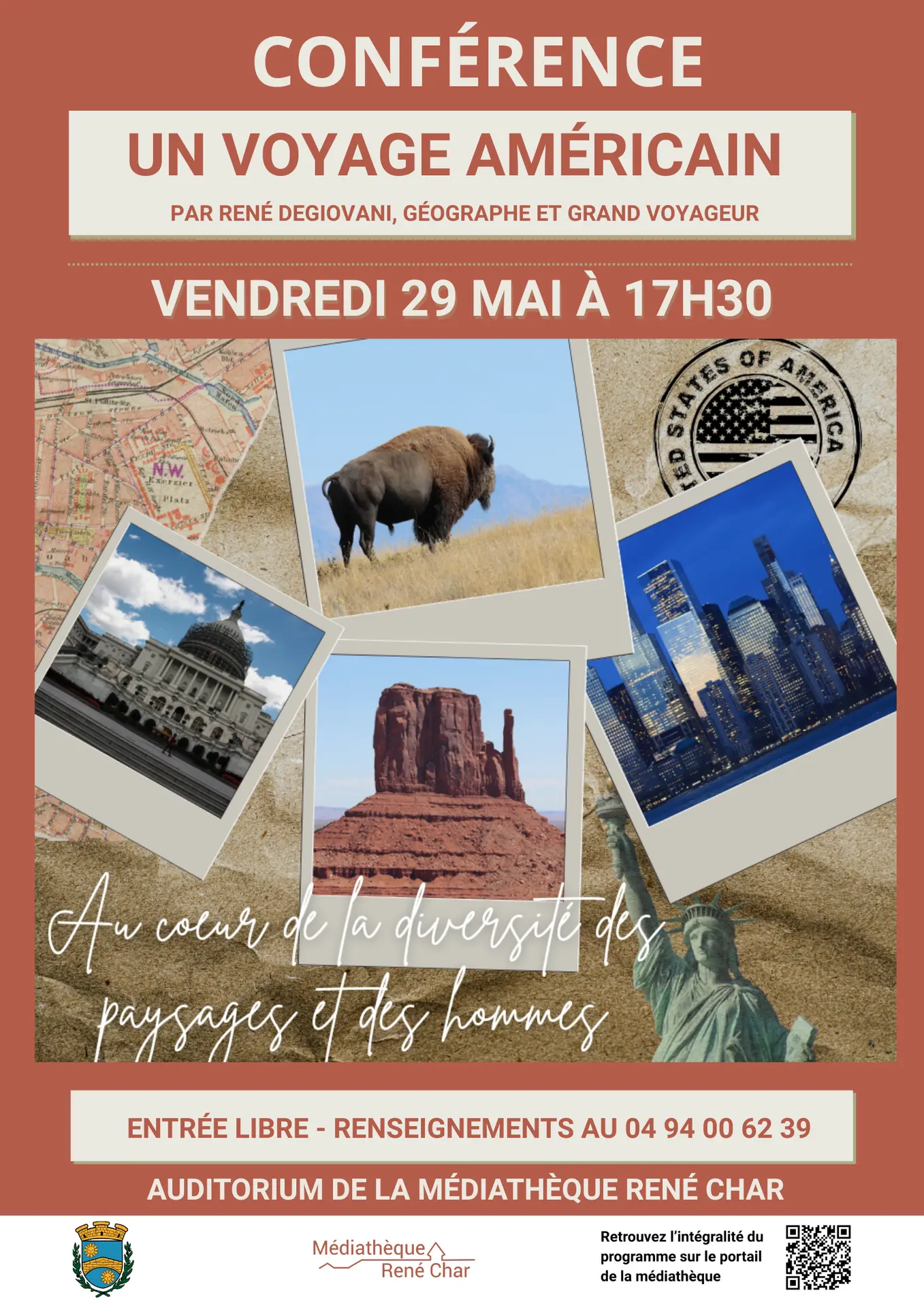 Conférence : Un voyage américain au cœur de la diversité des paysages et des hommes