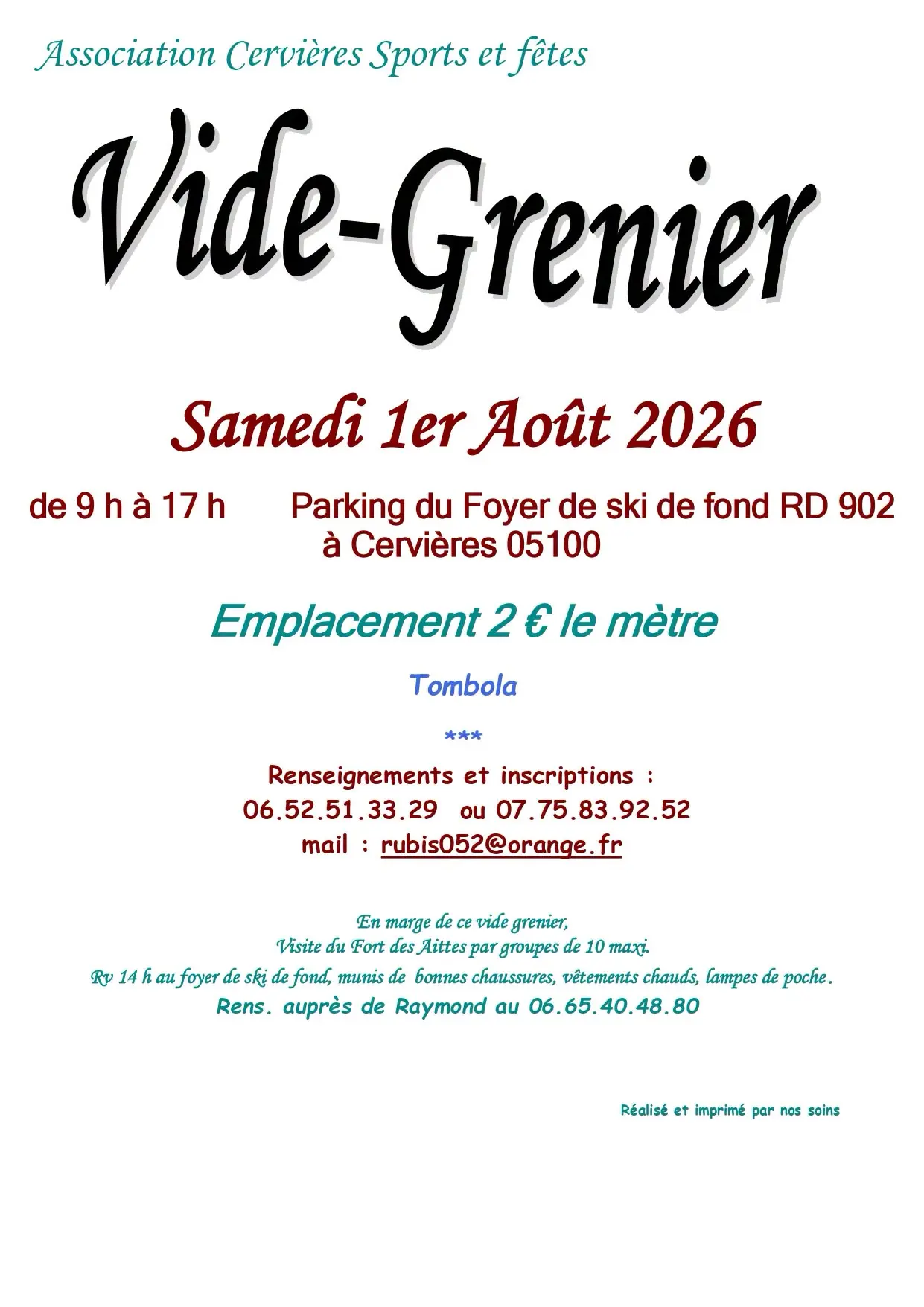 Vide Grenier au Foyer de ski de fond