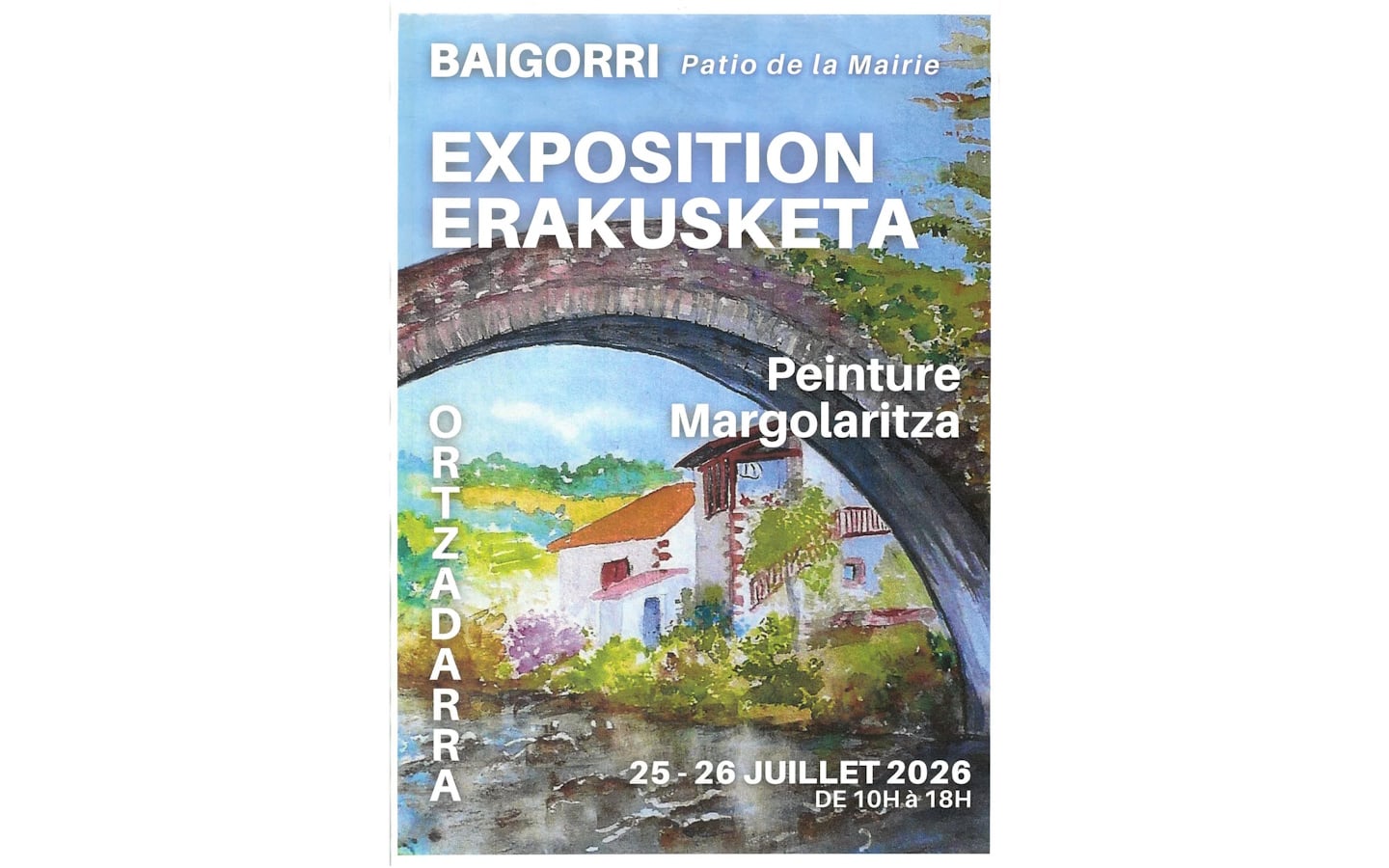 Exposition Ortzadarra : exposition de peintures