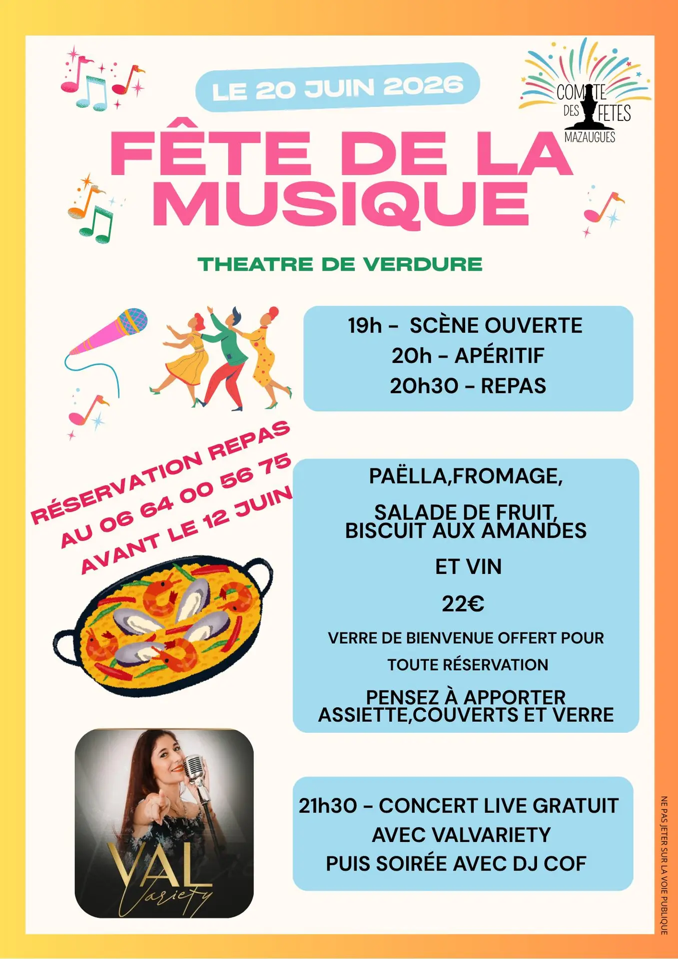 Fête de la musique : concert et repas
