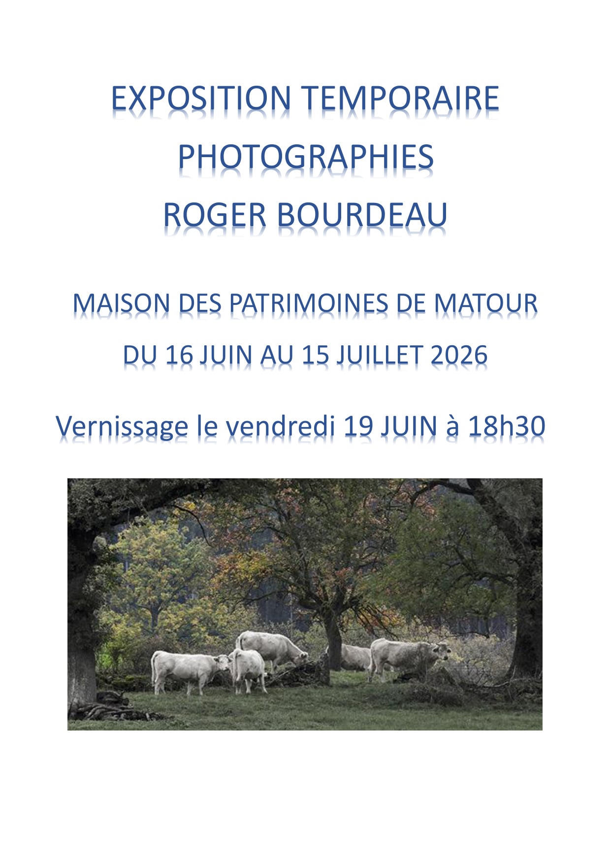Exposition photographies : Arbres et paysages en Charolais Brionnais