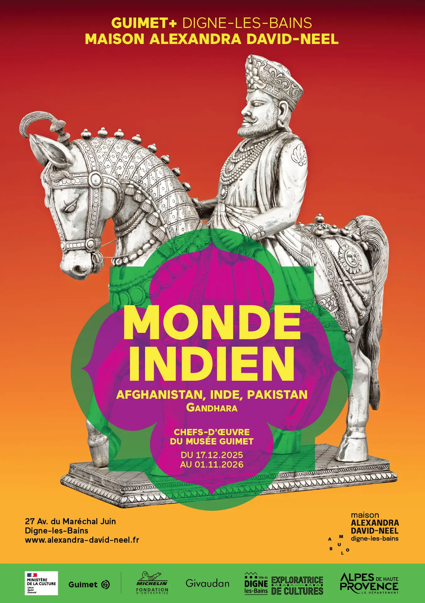 Exposition - Guimet + Digne-les-Bains. Monde Indien. Afghanistan, Inde, Pakistan, Gandhara