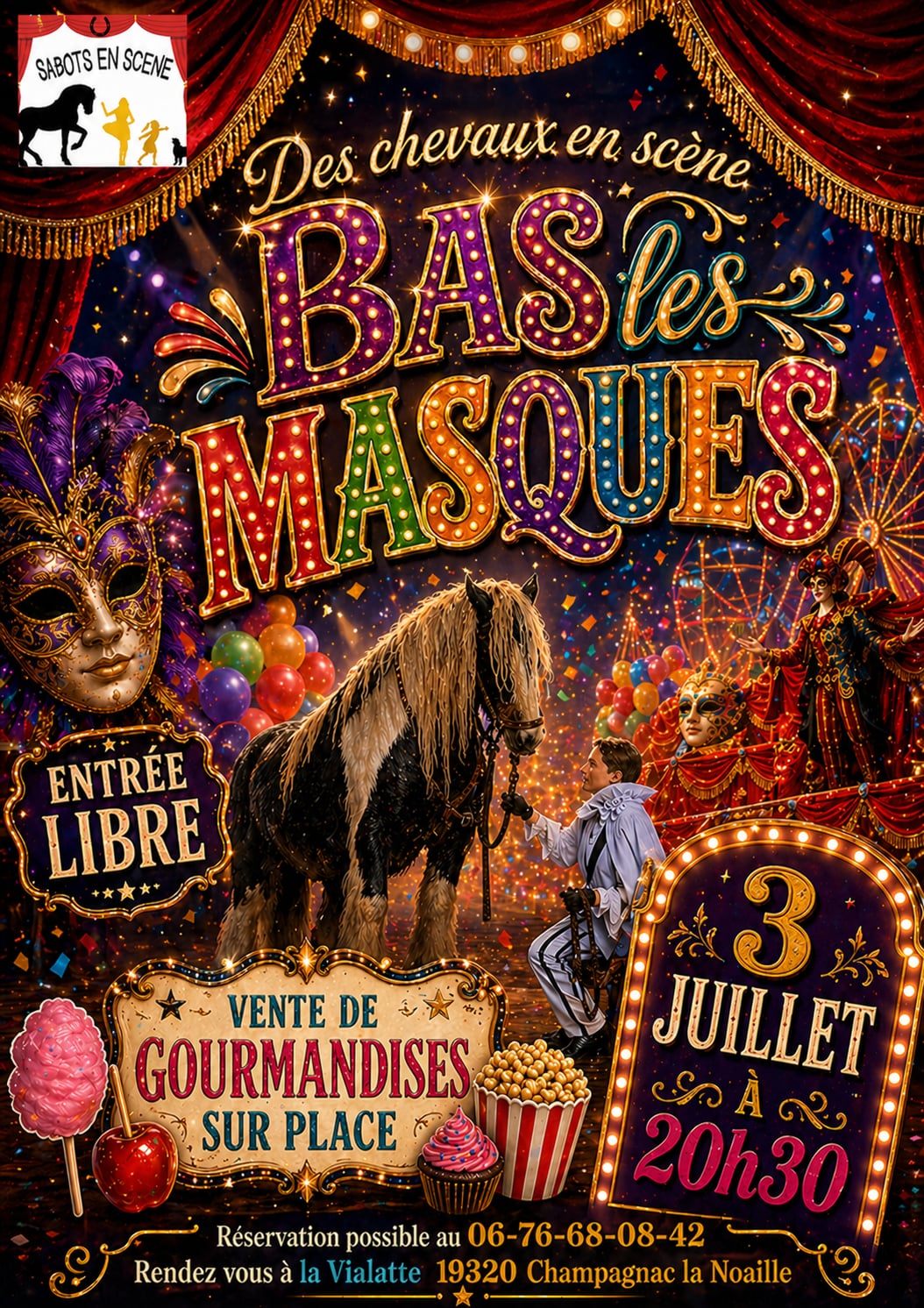 Spectacle équestre "Bas les masques"