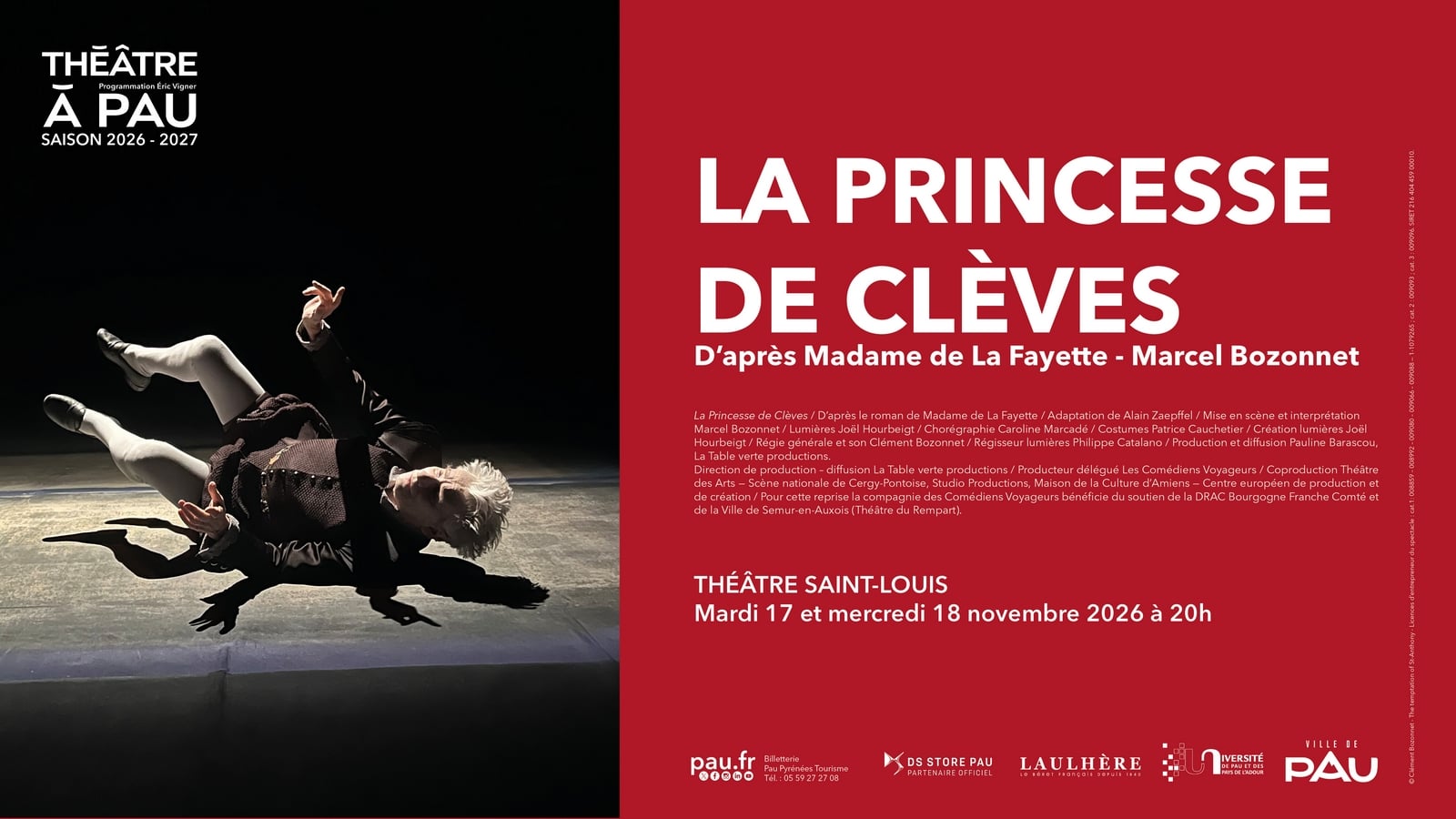Saison Théâtre à Pau - La princesse de Clèves