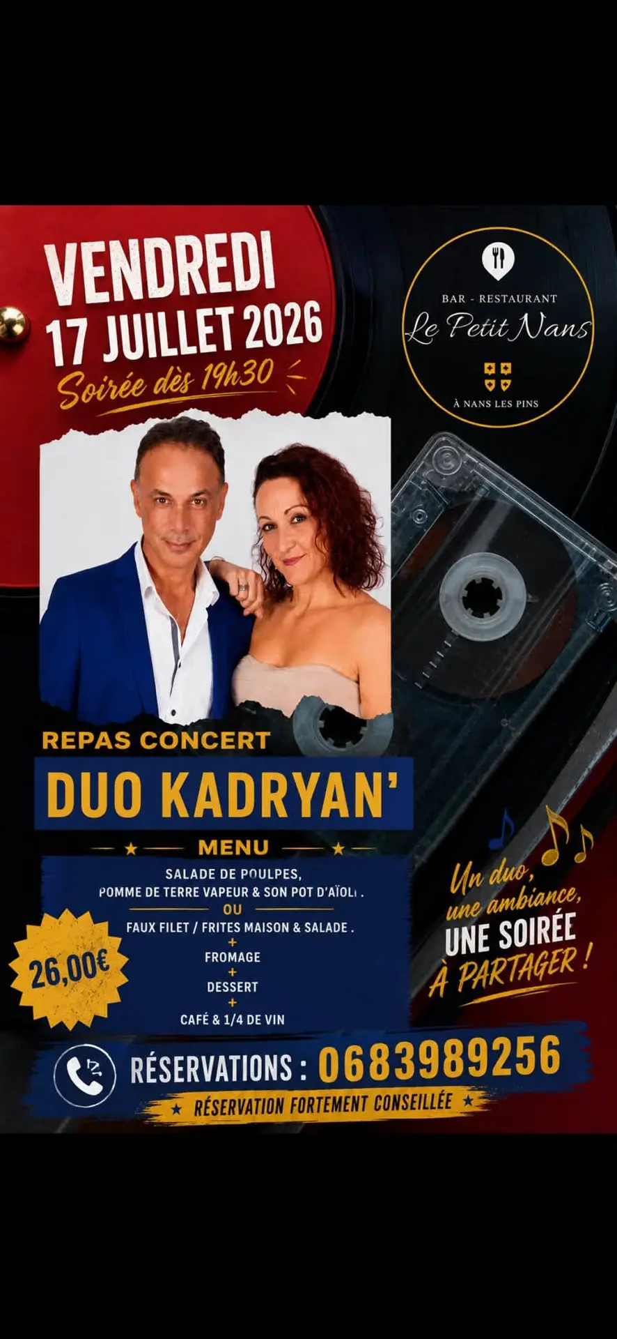 Repas- concert : Duo Kadryan