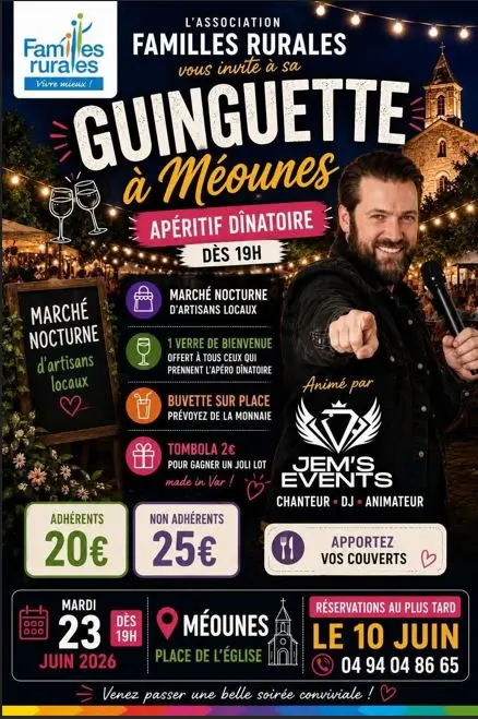 Guinguette : apéritif dinatoire et marché nocturne