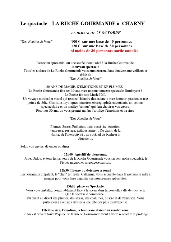 Sortie à La Ruche Gourmande