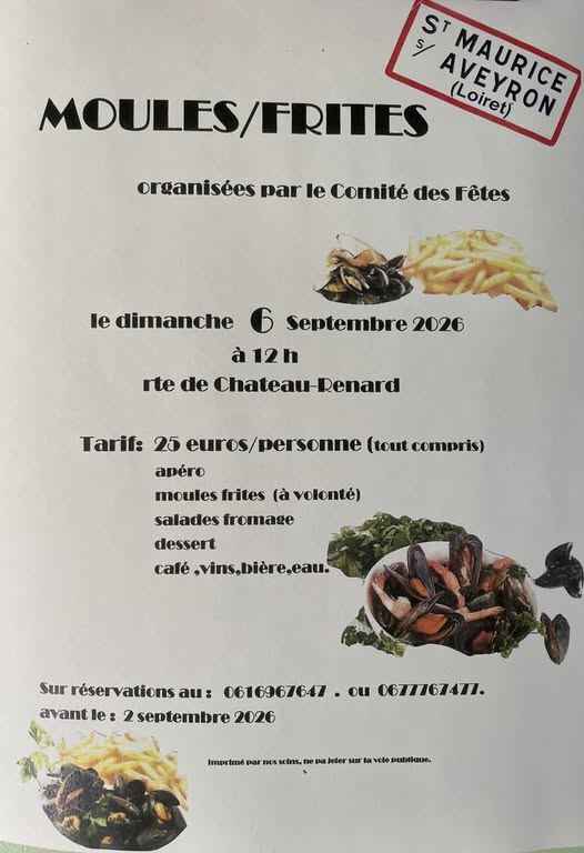 Repas Moules frites