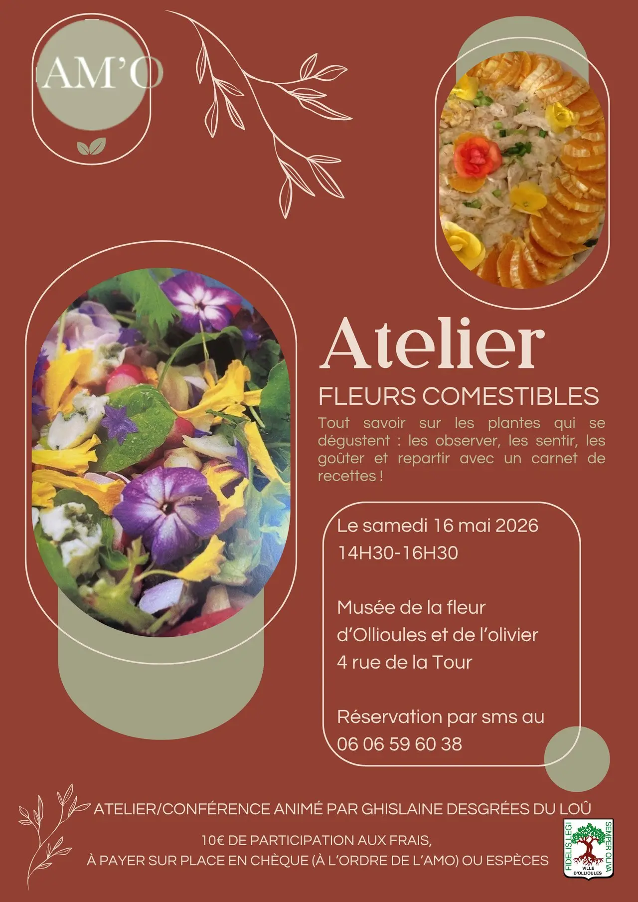 Atelier fleurs comestibles au Musée de la Fleur