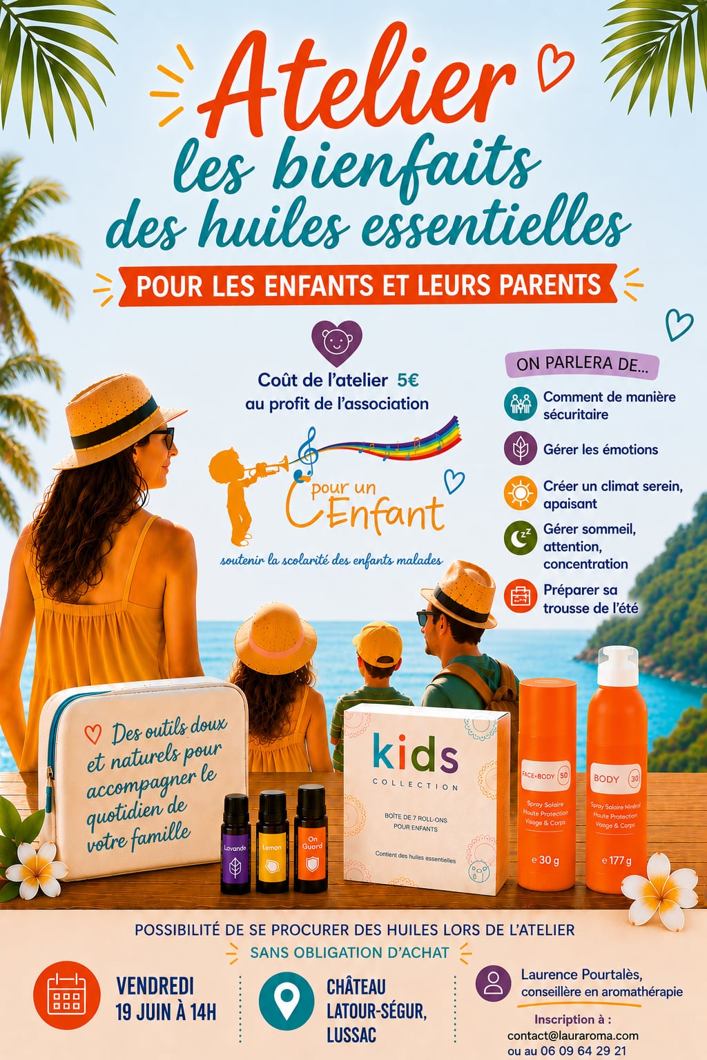 Atelier les bienfaits des huiles essentielles au Château Latour-Ségur