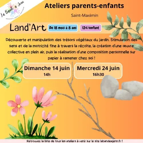 Atelier parent/enfant : Land'art - (enfants 18 mois à 8 ans)