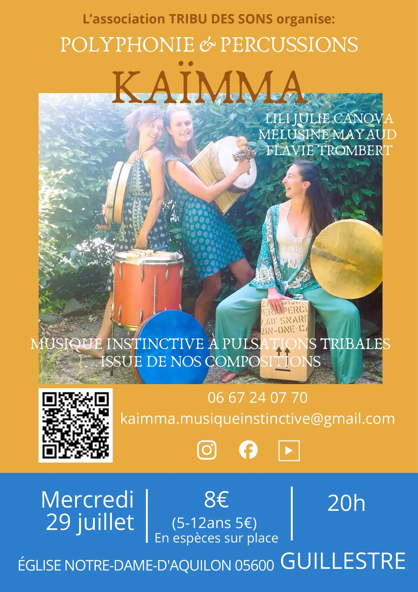 Concert de Kaïmma: polyphonie et percussions