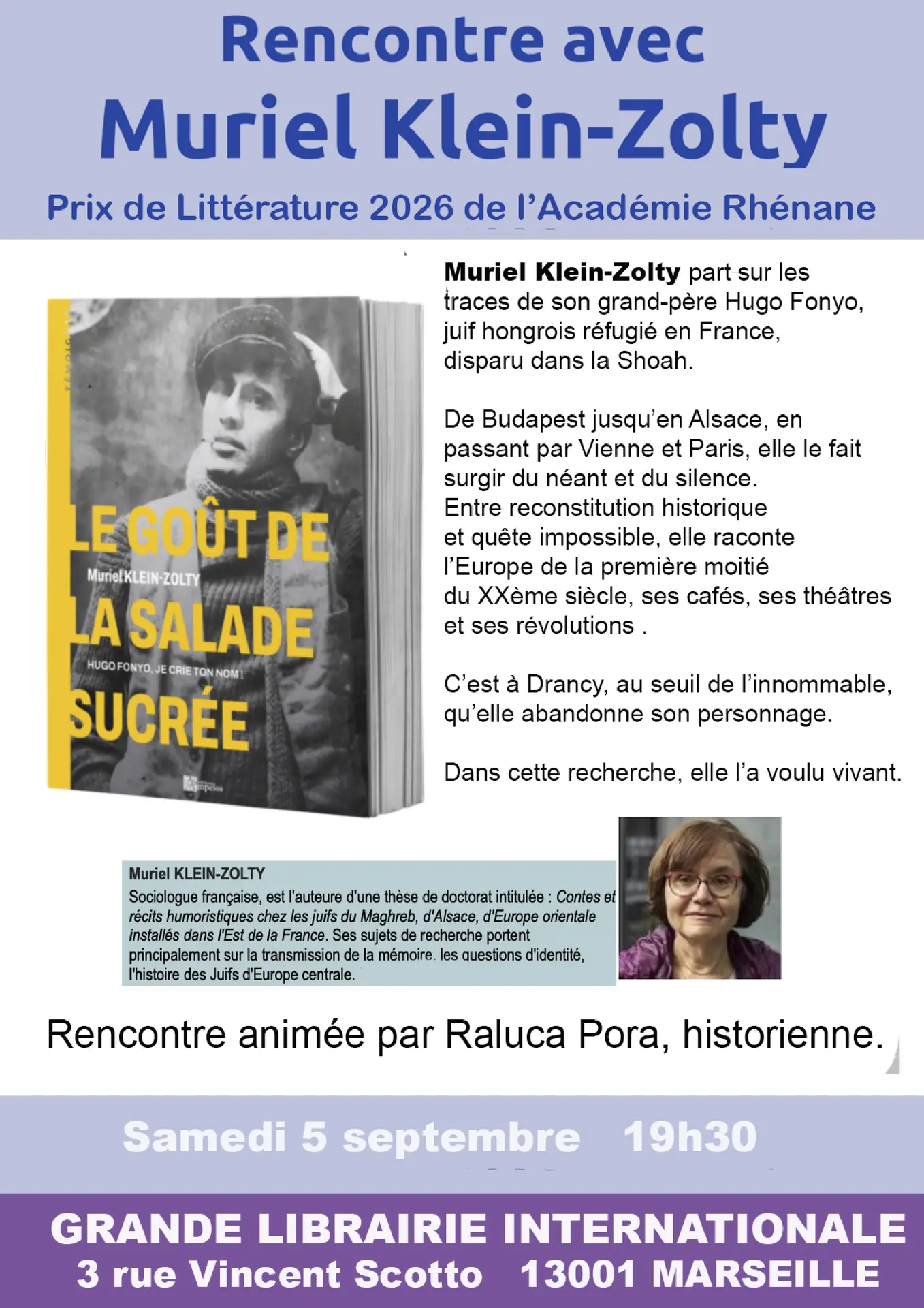 Presentation du livre "Le Goût De La Salade Sucrée"