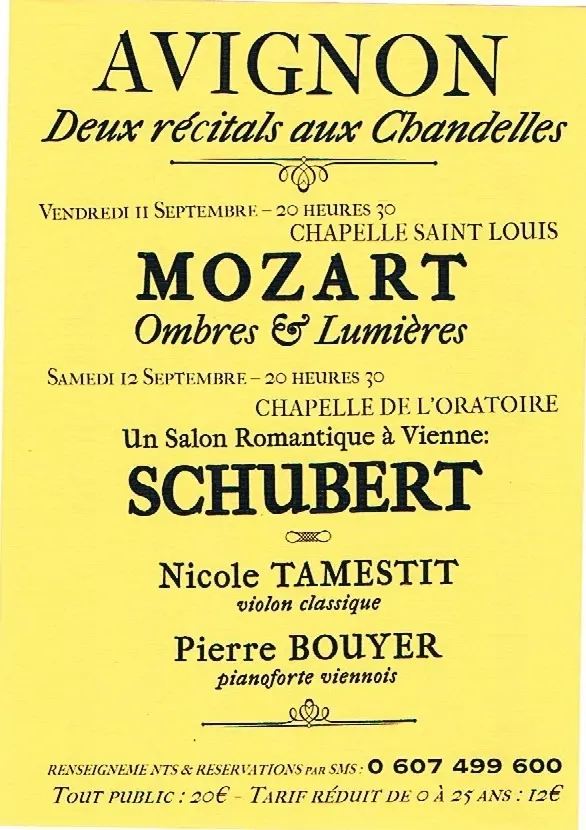 Récitals aux chandelles