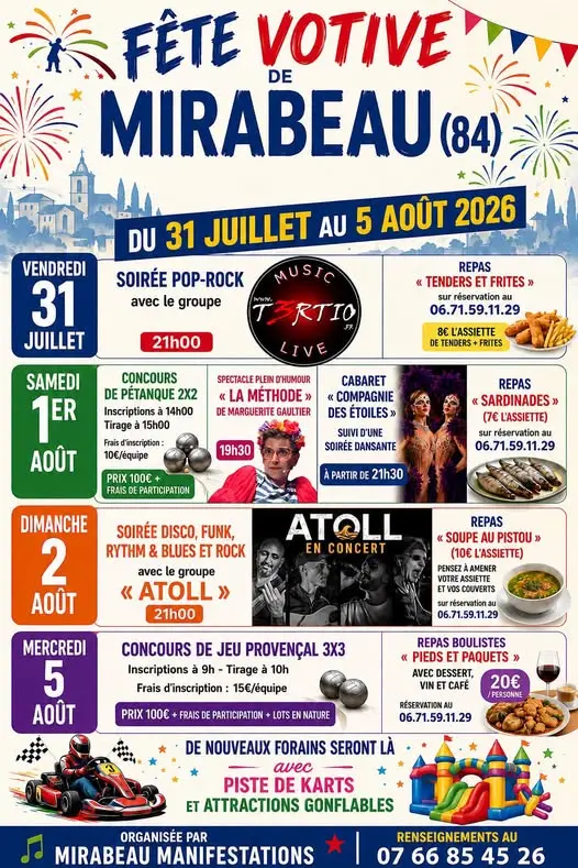 Fête votive à Mirabeau