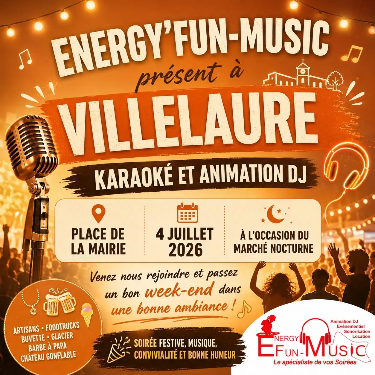 Karaoké et animation DJ "Energy'Fun-Music" à Villelaure.