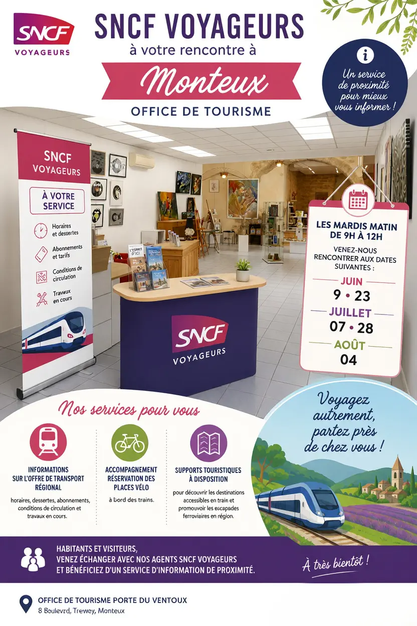 Les rendez-vous de la SNCF à l'office de tourisme
