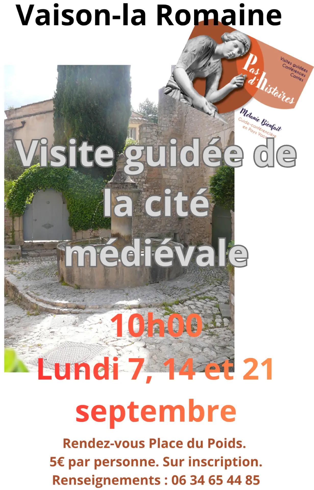Visite guidée de la cité médiévale - Mélanie Bienfait Pas d'Histoires