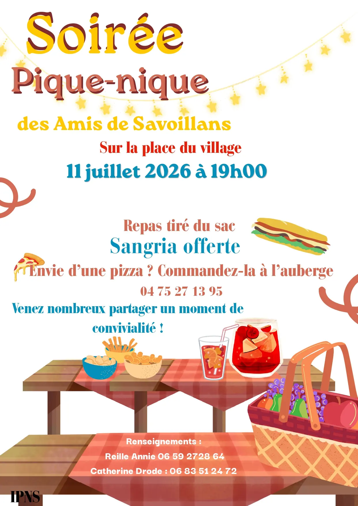 Soirée Pique-nique des Amis de Savoillans