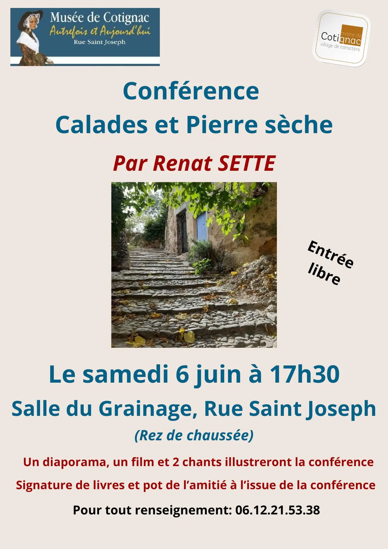 Conférence : Calades et pierres sèches