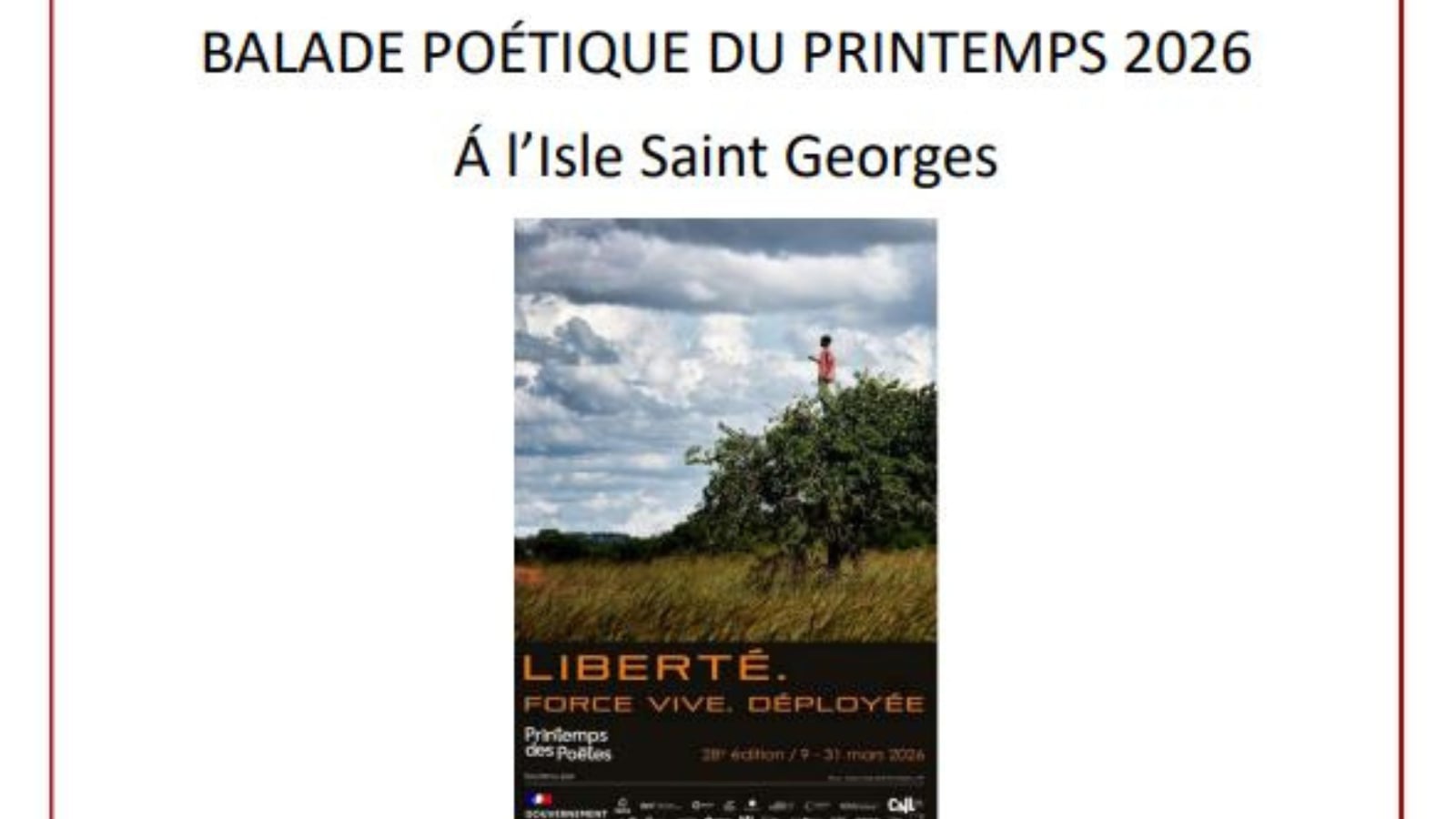 Balade poétique du printemps 2026