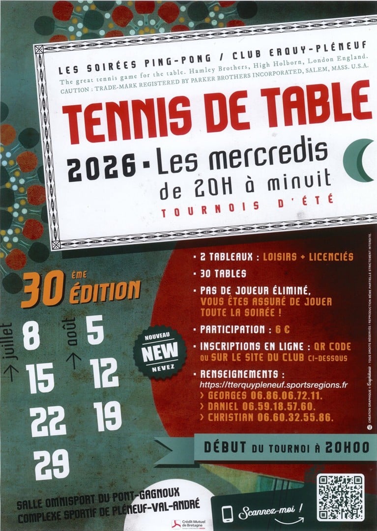 Tournoi d’été – Tennis de table