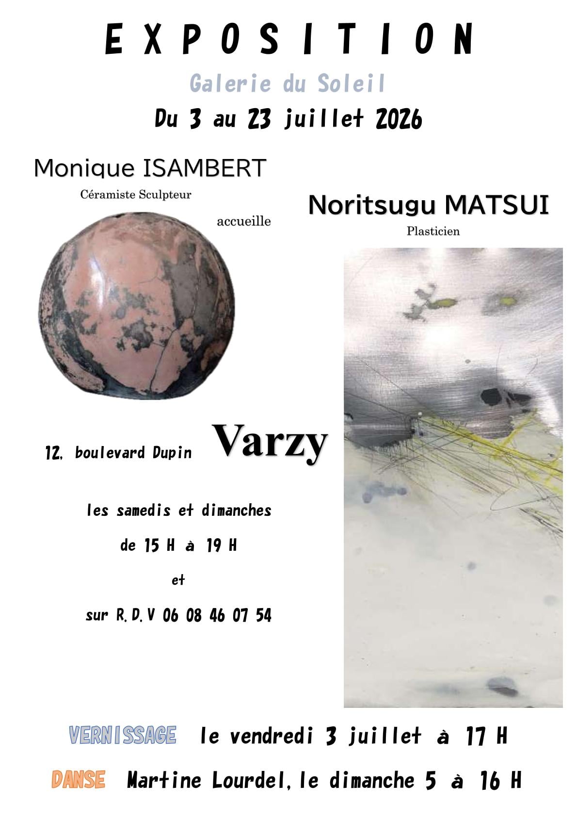Exposition - Monique Isambert et Noritsugu Matsui