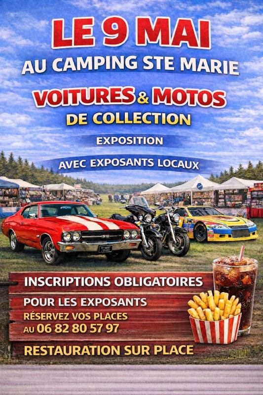 Rassemblement de voitures et motos de collection