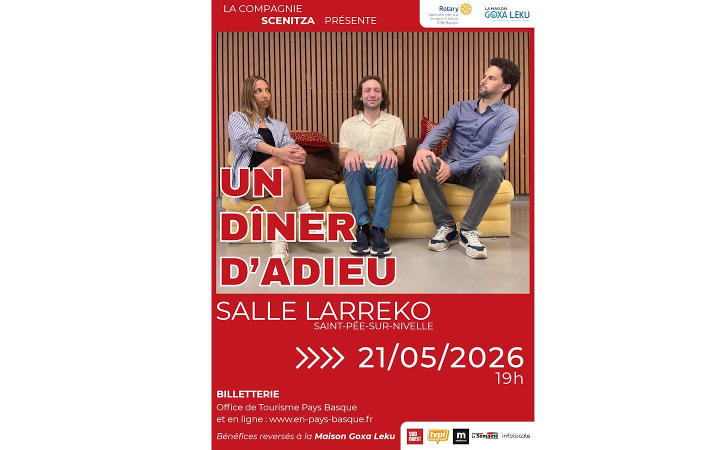 Théâtre : Un dîner d'adieu par la compagnie Scenitza