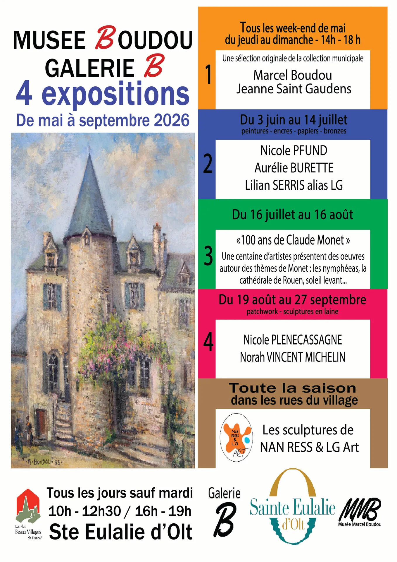 Exposition du mois de mai au Musée Marcel Boudou