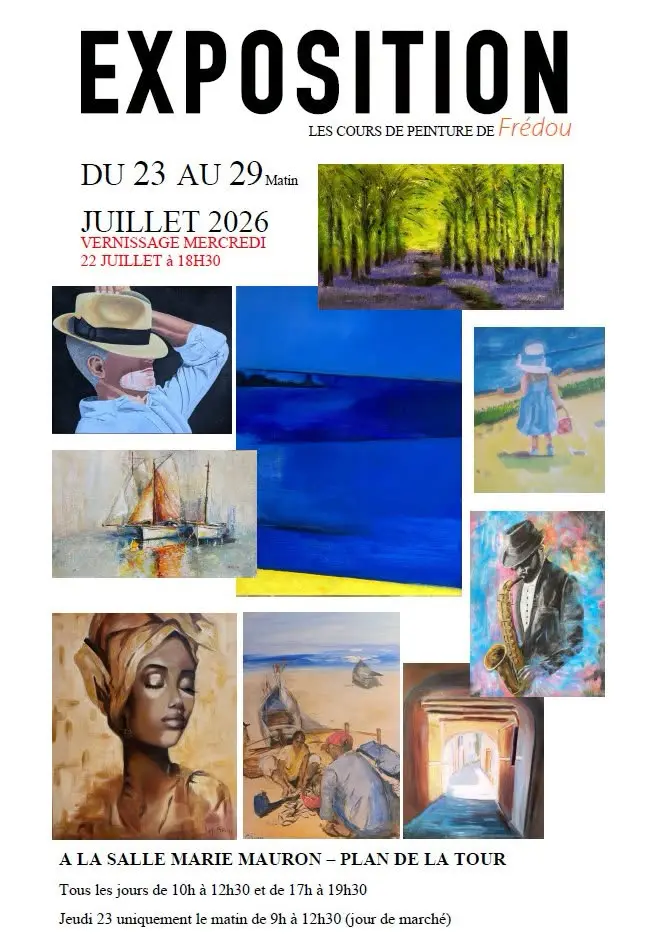 Exposition " Les cours de peinture de Frédou"