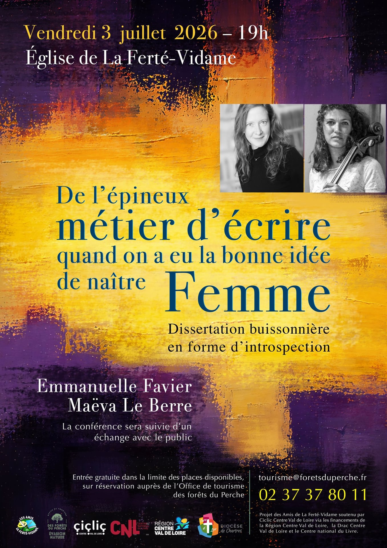 Conférence "De l'épineux métier d'écrire quand on a la bonne idée de naître femme"