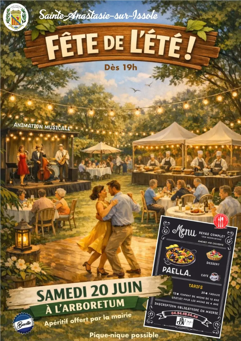 Fête de l'été : repas, animation musicale