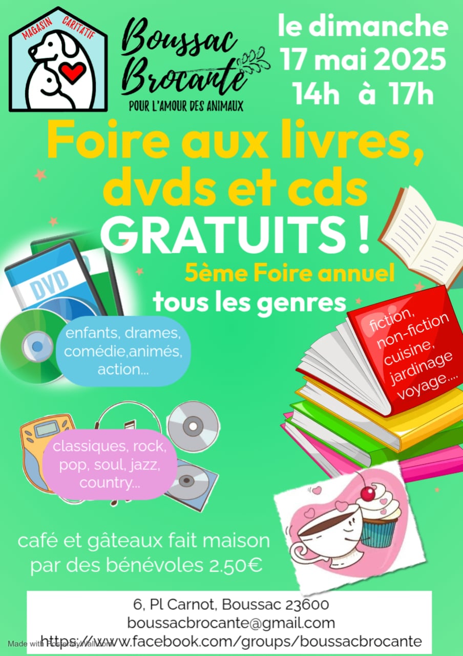 Foire aux livres, DVDs et CDs