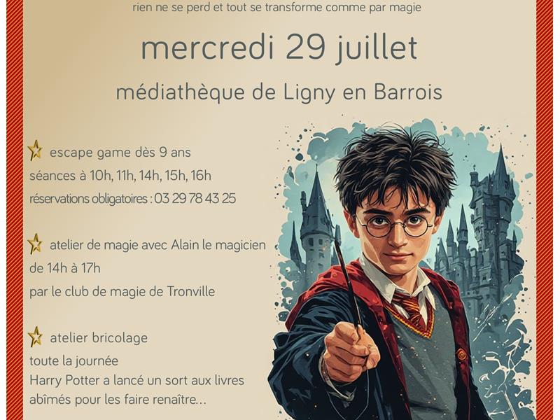 La magie d'Harry Potter - escape game et ateliers