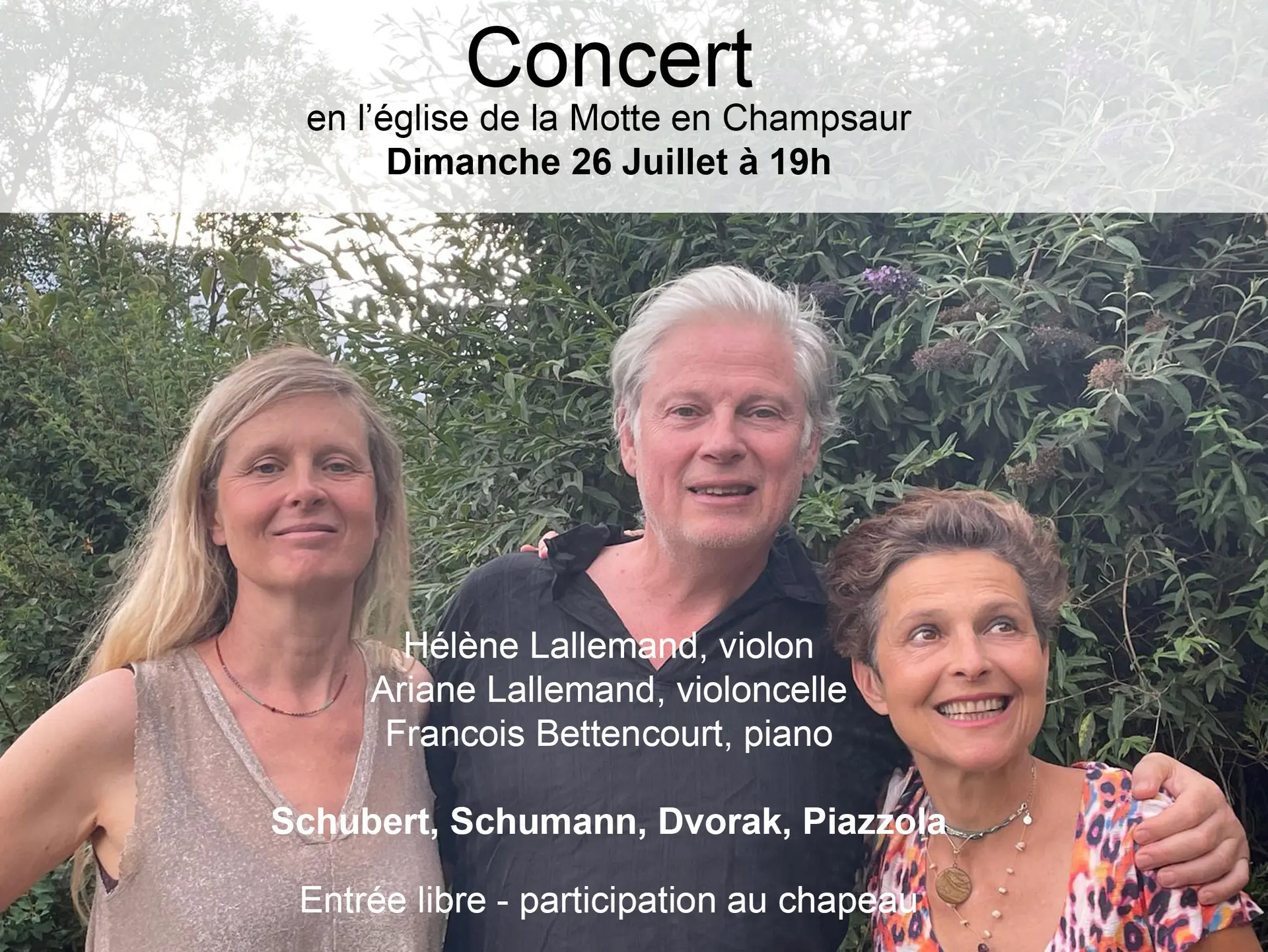 Concert Trio - Violon, Violoncelle, Piano