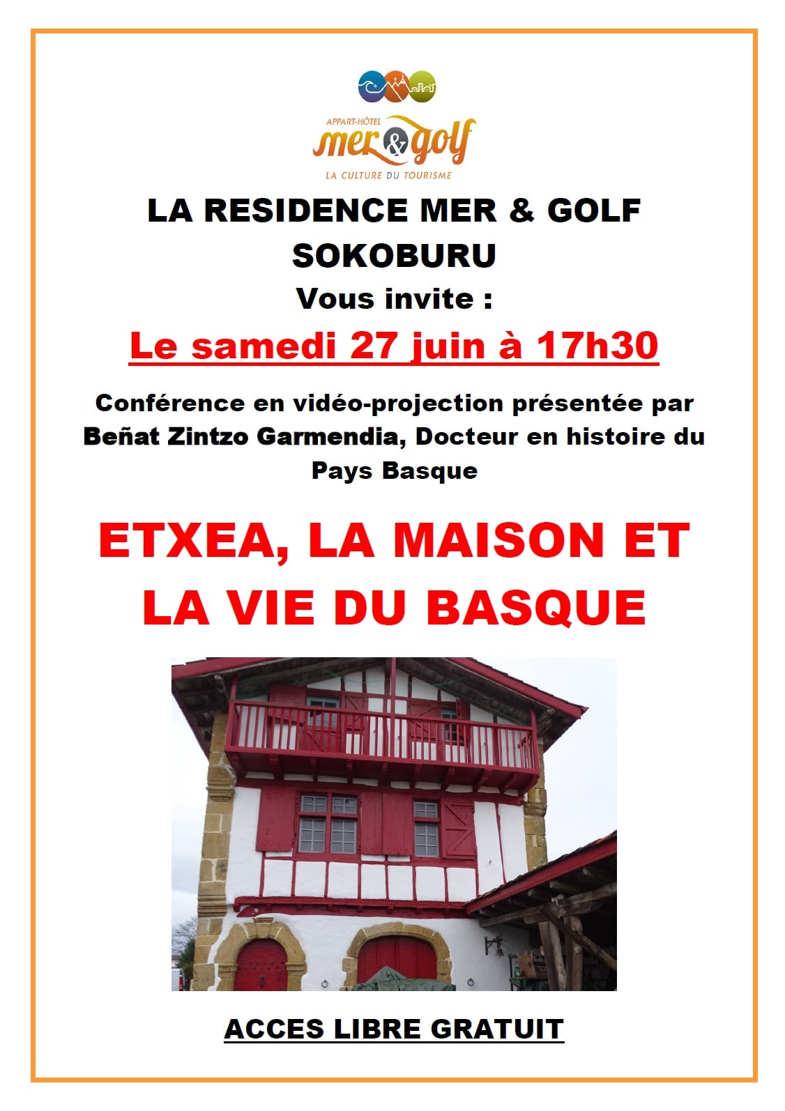 Conférence Etxea, la maison et la vie du Basque