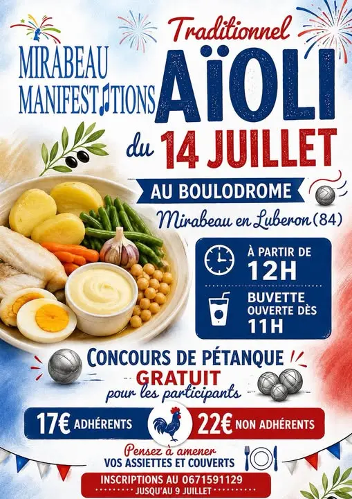 Aioli du 14 juillet à Mirabeau