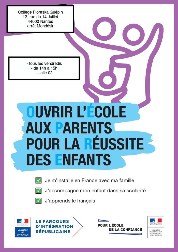 Atelier de français langue étrangère à destination des parents d’élèves allophones